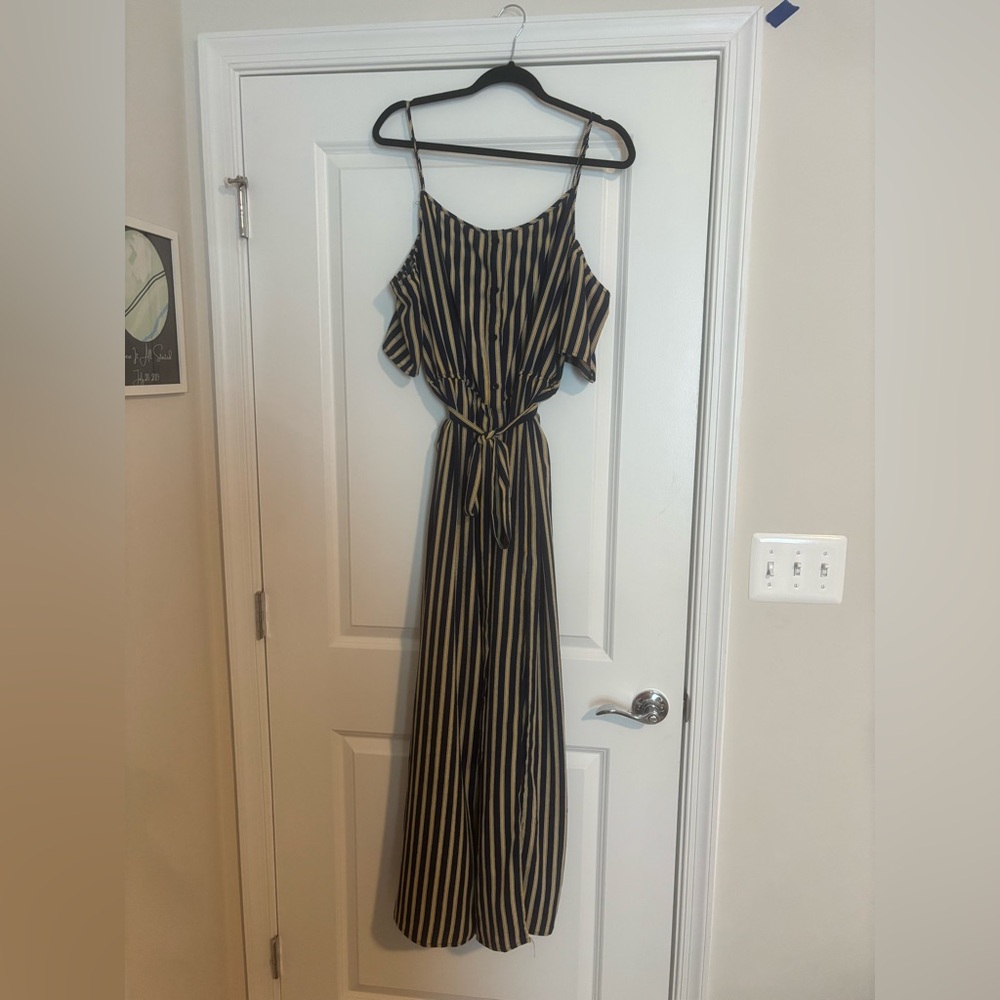 Striped Cold Shoulder Dress